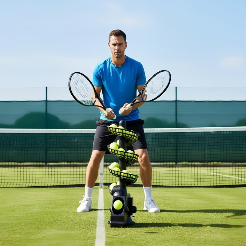 ETG Portable Tennis Ball Machine – 26 Ball Capacity, Adjustable Height, Rechargeable Battery - Image 2